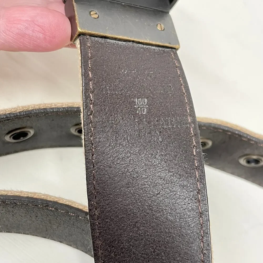 Relic G7 Canvas Leather Reversible Belt Unisex Size 40